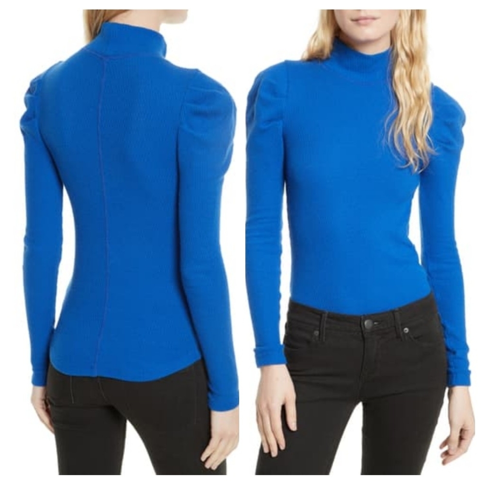free people Tattooed Heart Puff‎ Sleeve Top